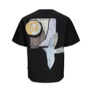 Jack & Jones Paros Abstract Tee SS Crew Neck Black