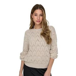 Only Brynn Life Structure L/S Pullover Knit Pumice Stone
