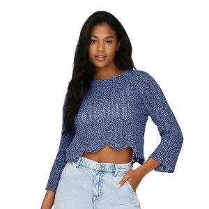 Only Nola 3/4 Pullover Knit India Ink