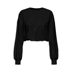 Only Bolette L/S Short O-Neck UB OY Sweat Black