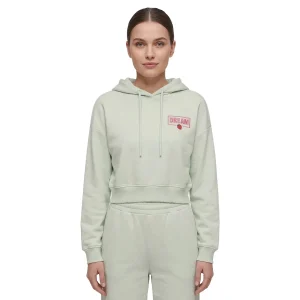 Only Kita L/S Sweat Hood Print Green Lily