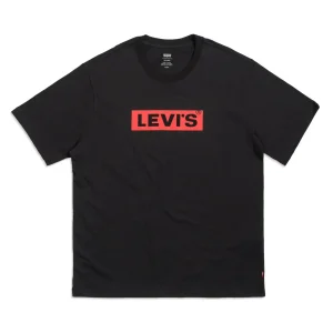Levis SS Relaxed Fit Tee Boxtab Caviar