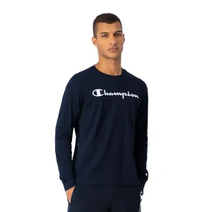 Champion Crewneck LS T-Shirt Navy