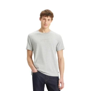 Levis Graphic Crewneck Tee Corded Batwing Medium Heather