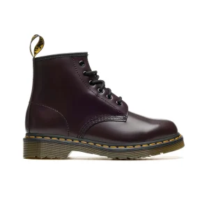 Dr. Martens 101 Yellow Stitch Burgundy Smooth