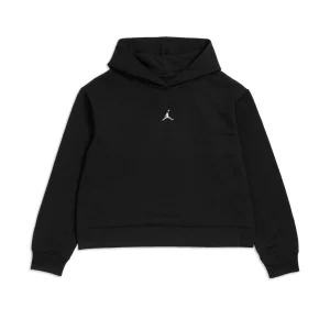 Nike Jordan Girls Essentials Boxy PO Hoodie Black/White