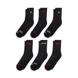 Nike Jordan Boys Legend Crew Socks 6Pk Black