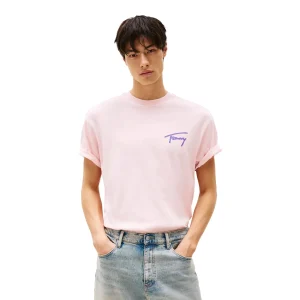 Tommy Jeans Relaxed Faded Graphic Logo Tee Precious Pink