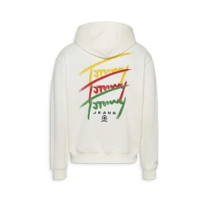 Tommy Jeans Relax 3 Color Signature Hoodie Ancient White