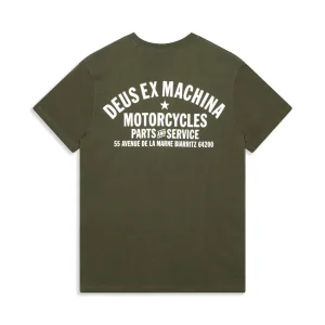 Deus Ex Machina Biarritz Address Tee Cypress Green