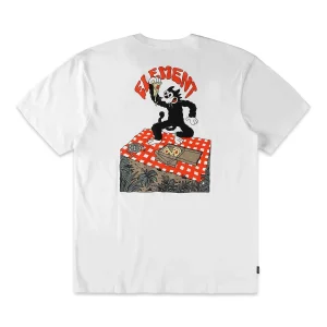 Element Pizza T-Shirt Optic White