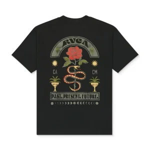 RVCA Roses Poster T-Shirt Black