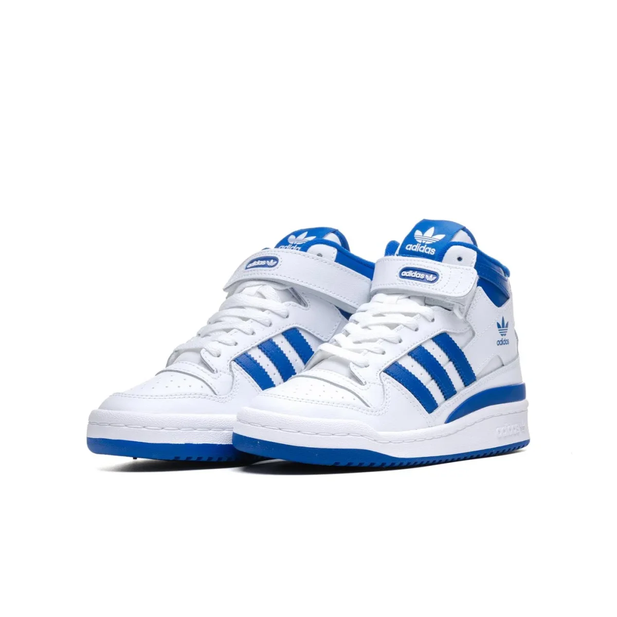 Adidas Originals Forum Mid J Ftwr White/Royal Blue/White - Image 4