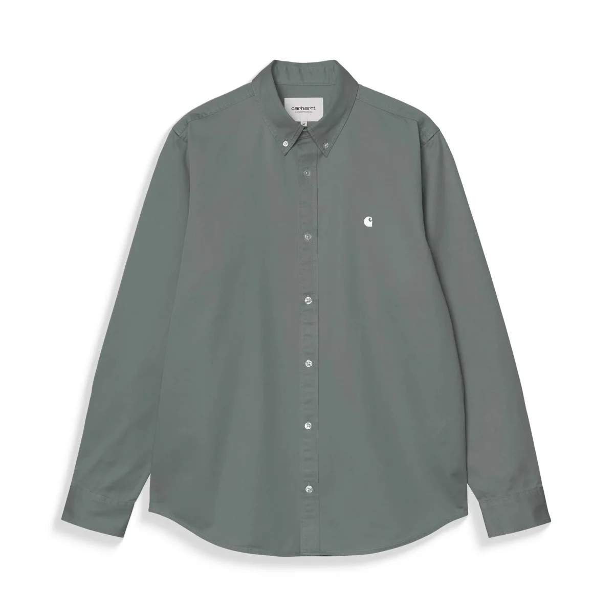 Carhartt WIP L/S Madison Shirt Velvet Green/White - Image 2