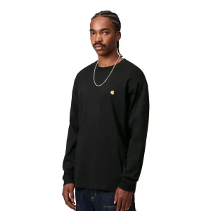 Carhartt L/S Chase T-Shirt Black/Gold