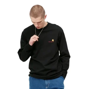 Carhartt WIP L/S American Script T-Shirt Black