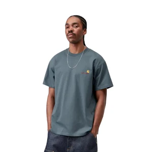 Carhartt WIP S/S American Script T-Shirt Office Blue