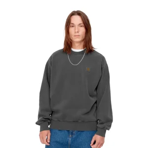 Carhartt WIP Nelson Sweat Black garment dyed