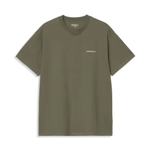 Carhartt WIP S/S Script Embroidery T-Shirt Leaf/White