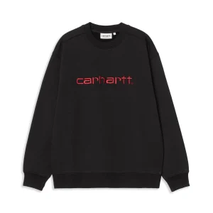 Carhartt WIP W Carhartt Sweat Black/Scarlet