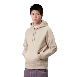 Carhartt WIP Hooded Chase Sweat Fleur De Sel/Gold