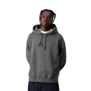 Carhartt WIP Hooded Benton Sweat Graphite garment dyed
