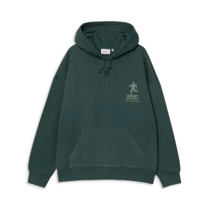 Carhartt WIP Hooded Distance Sweat Dark Fir stone dyed