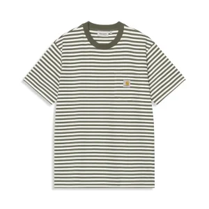 Carhartt WIP S/S Ezra Pocket T-Shirt Ezra Stripe Leaf/Wax