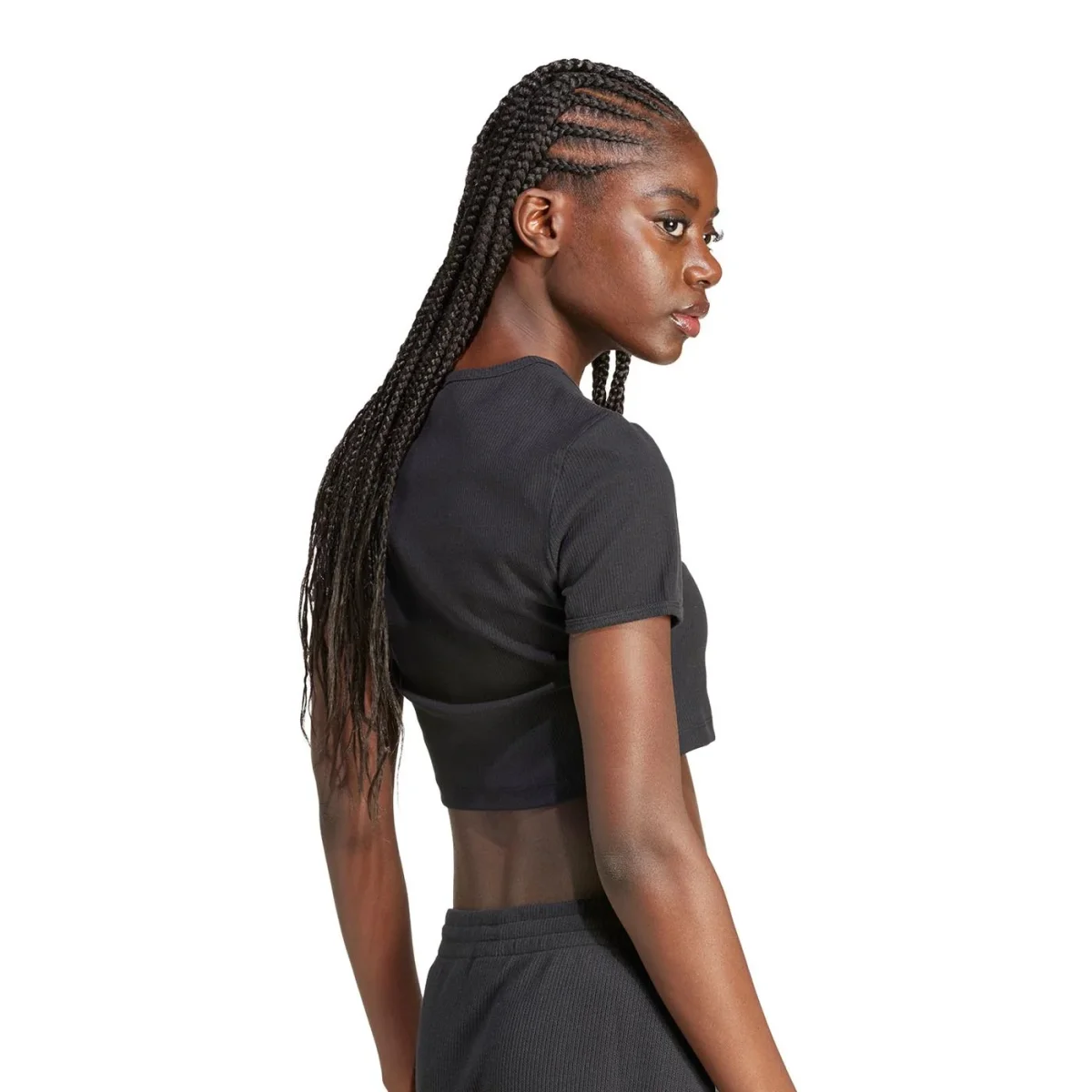 Adidas Originals Essential Rib Tee Black - Image 3