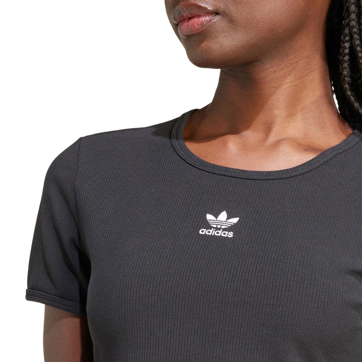 Adidas Originals Essential Rib Tee Black - Image 4