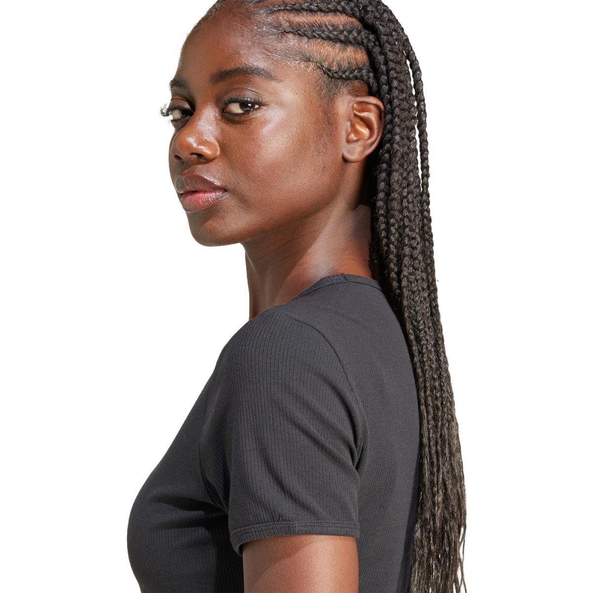 Adidas Originals Essential Rib Tee Black - Image 5