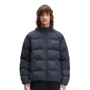 Fred Perry Raglan Sleeve Padded Jacket Dark Airforce
