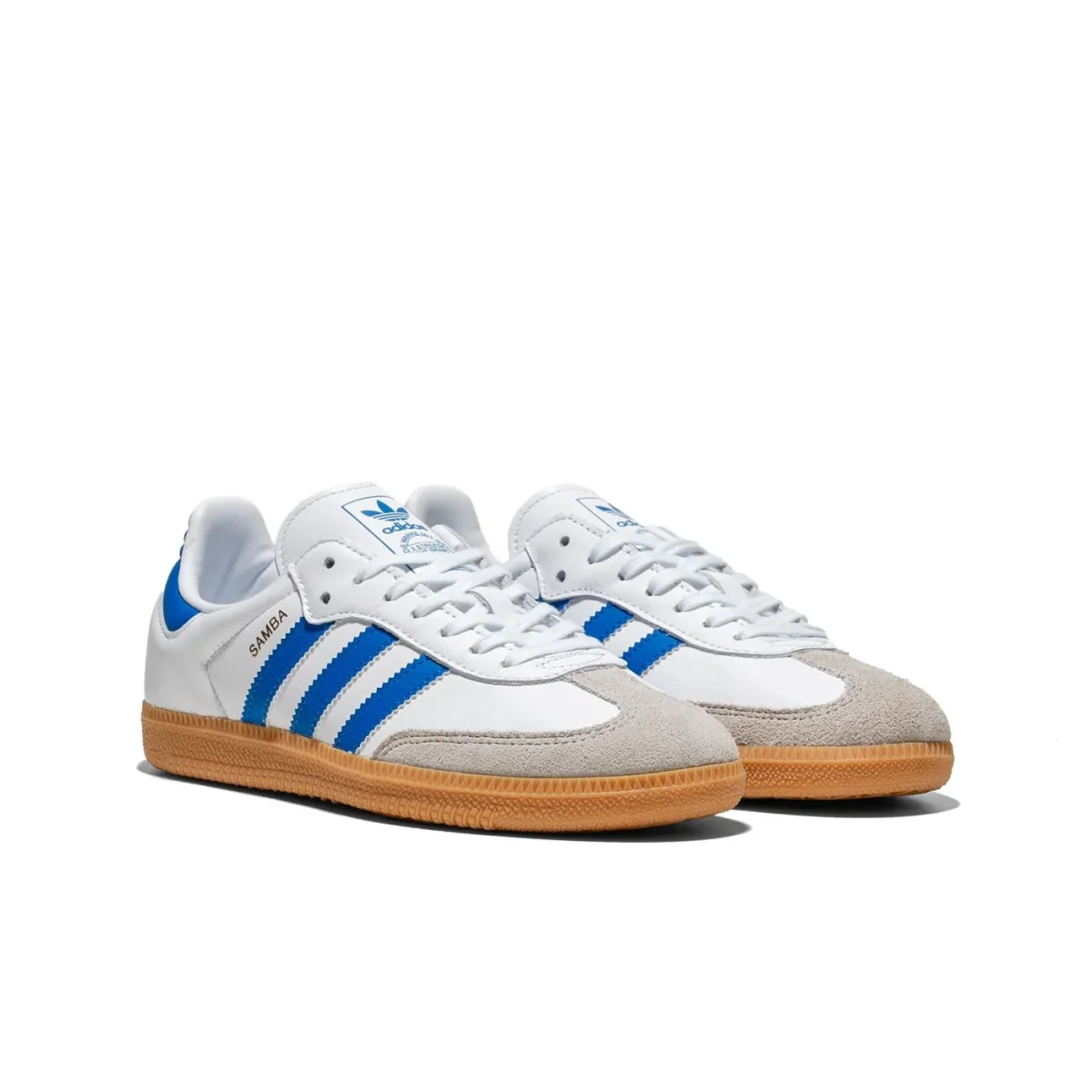 Adidas Originals Samba OG J Ftwr White/Blue/Gum - Image 3