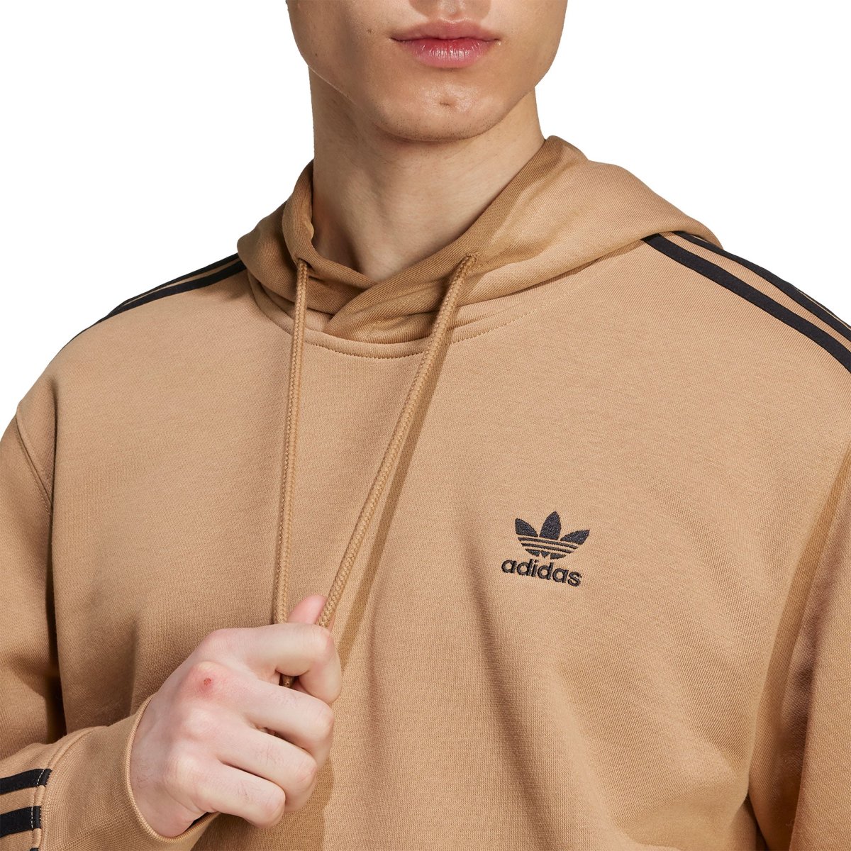 Adidas Originals 3-Stripes Hoody Cardboard/Black - Image 4