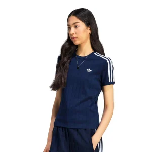Adidas Originals PStripe SS Tee Night Indigo/White/Grey Two