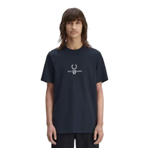 Fred Perry Monogram T-Shirt Navy/White