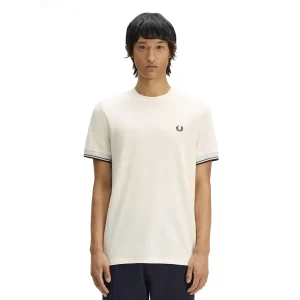 Fred Perry Twin Tipped Cuff T-Shirt Ecru