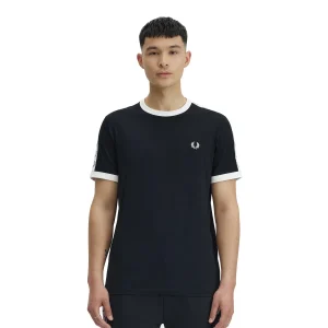 Fred Perry Taped Ringer T-Shirt Black