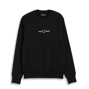Fred Perry Embroidered Sweatshirt Black