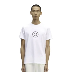 Fred Perry Circle Branding T-Shirt White