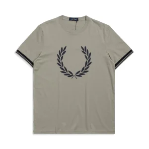 Fred Perry Printed Laurel Wreath T-Shirt Seagrass