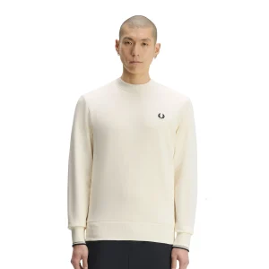 Fred Perry Crewneck Sweatshirt Ecru/Seagrass/Dark Airforce