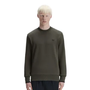 Fred Perry Crewneck Sweatshirt Field Green/Black