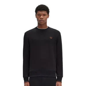 Fred Perry Crewneck Sweatshirt Black/Whisky Brown