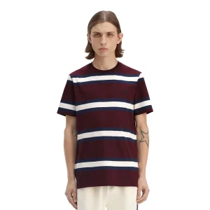 Fred Perry Bold Stripe T-Shirt Oxblood