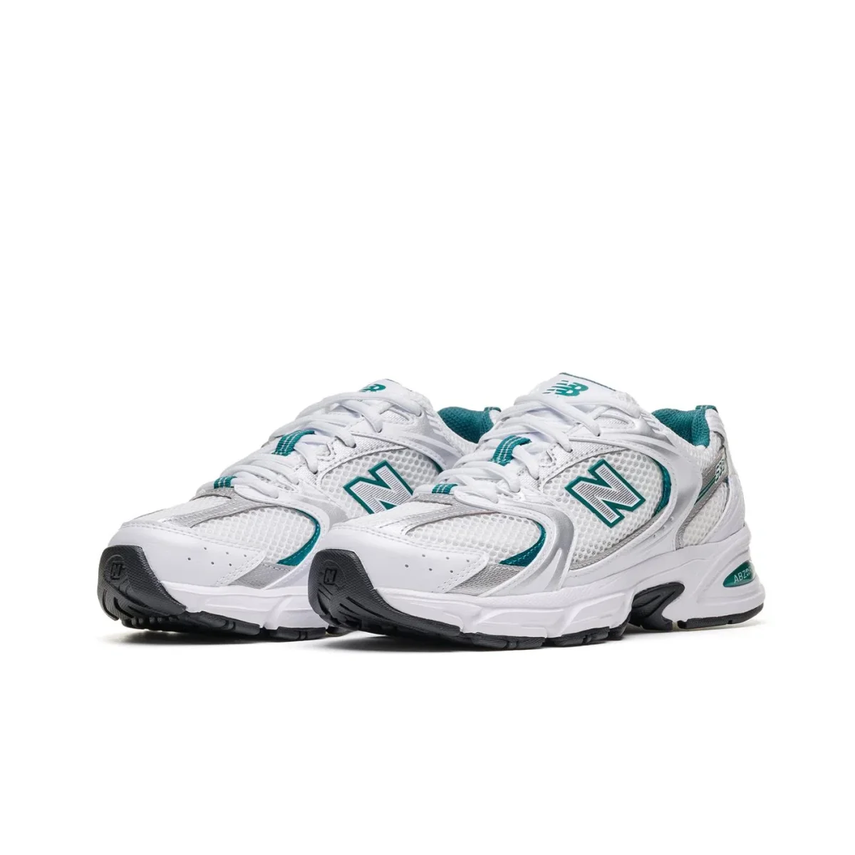 New Balance 530 White/Silver Metallic-Petrol - Image 4