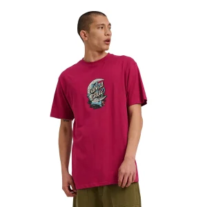 Santa Cruz Crescent Bone Hand T-Shirt Burgundy
