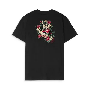 Santa Cruz Roskopp Screaming Rose Flash T-Shirt Black