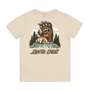 Santa Cruz Youth Screaming Grizzly Tee Chalk